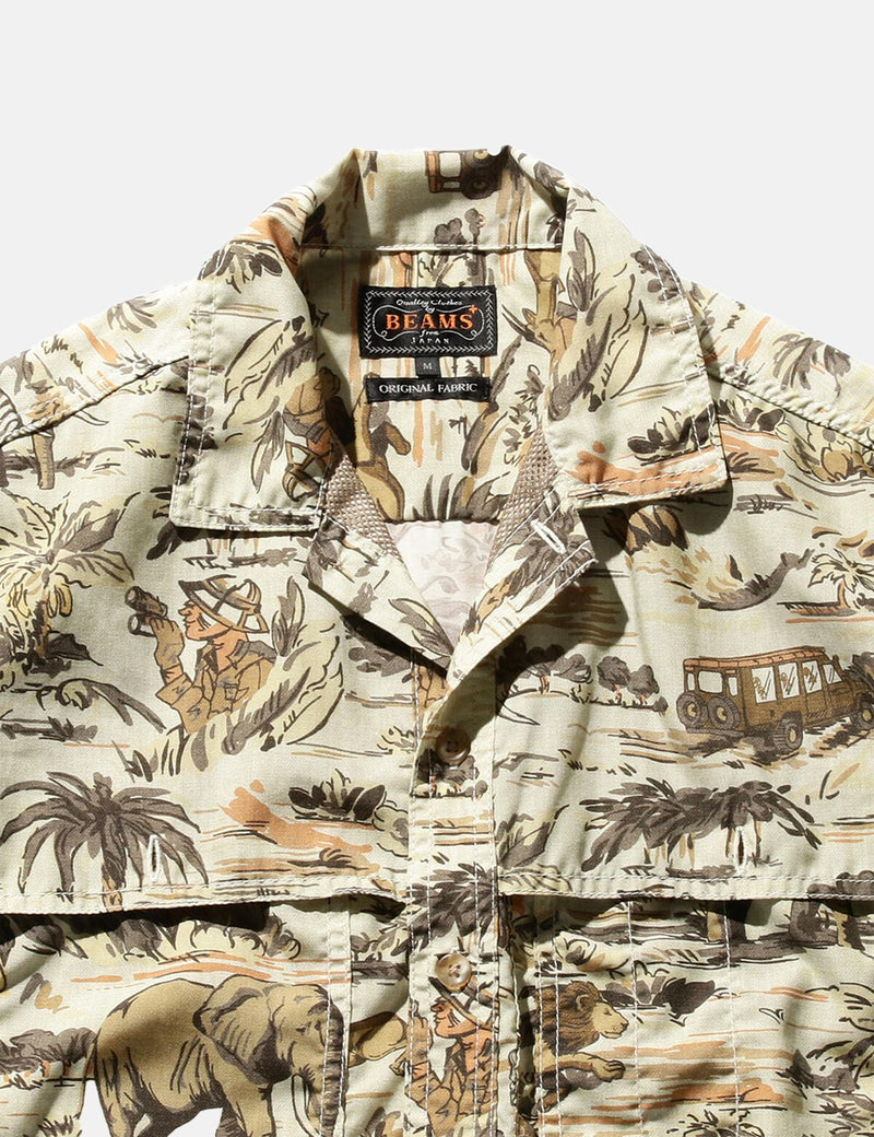 Beams Plus Adventure Shirt II (Print) - Safari I Article.