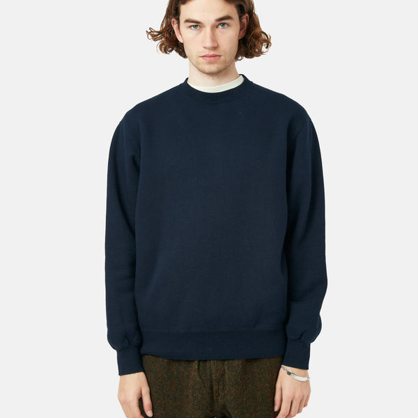 Beams Plus Crew Sweatshirt - Navy Blue I Article.