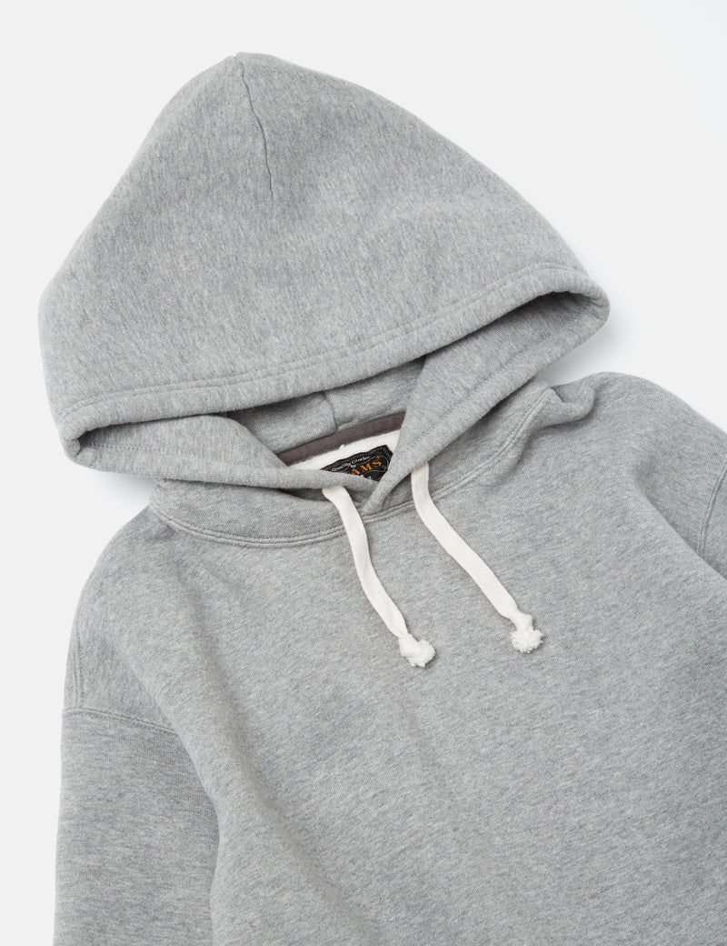 Beams Plus Pullover Hooded Sweatshirt - Heather Grey