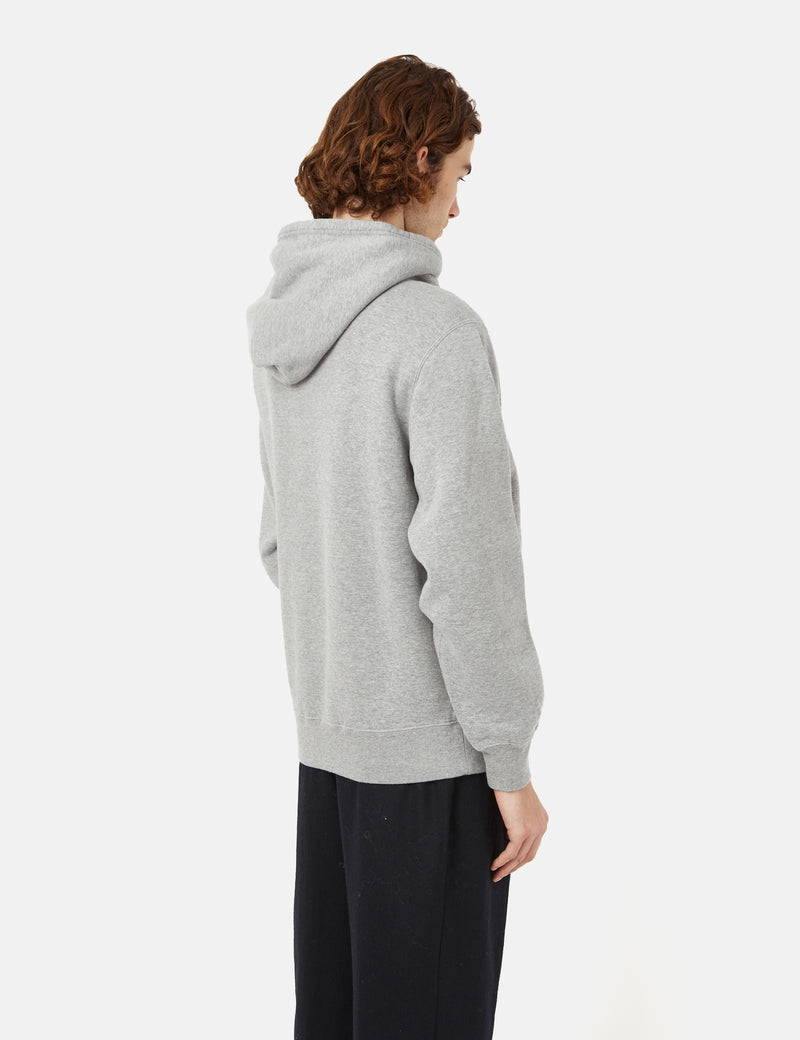 Beams Plus Pullover Hooded Sweatshirt - Heather Grey