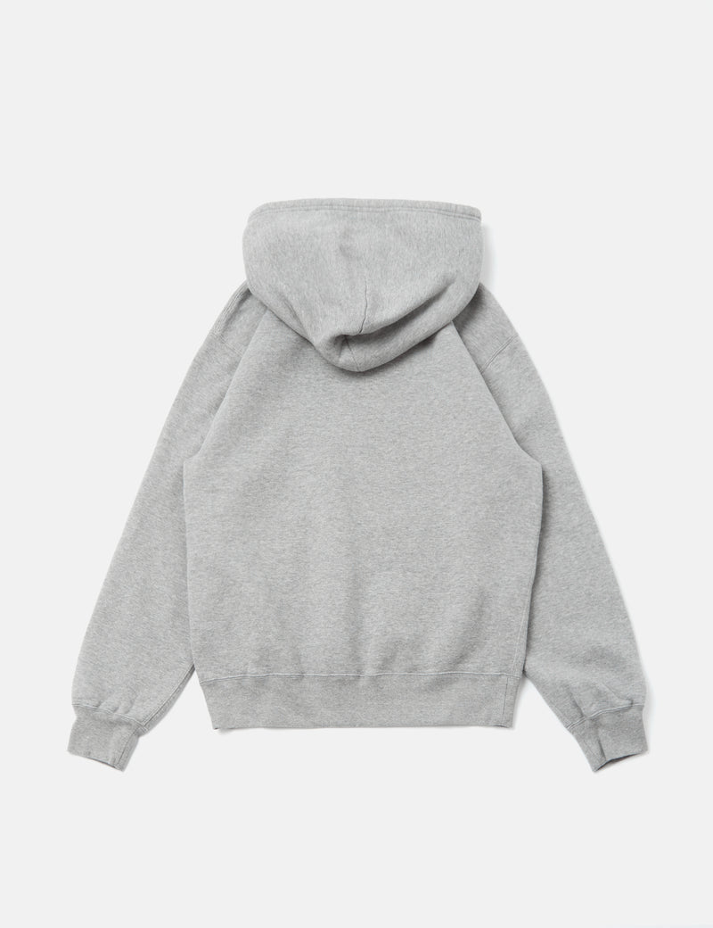 Beams Plus Pullover Hooded Sweatshirt - Heather Grey