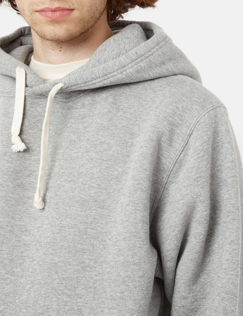 Beams Plus Pullover Hooded Sweatshirt - Heather Grey