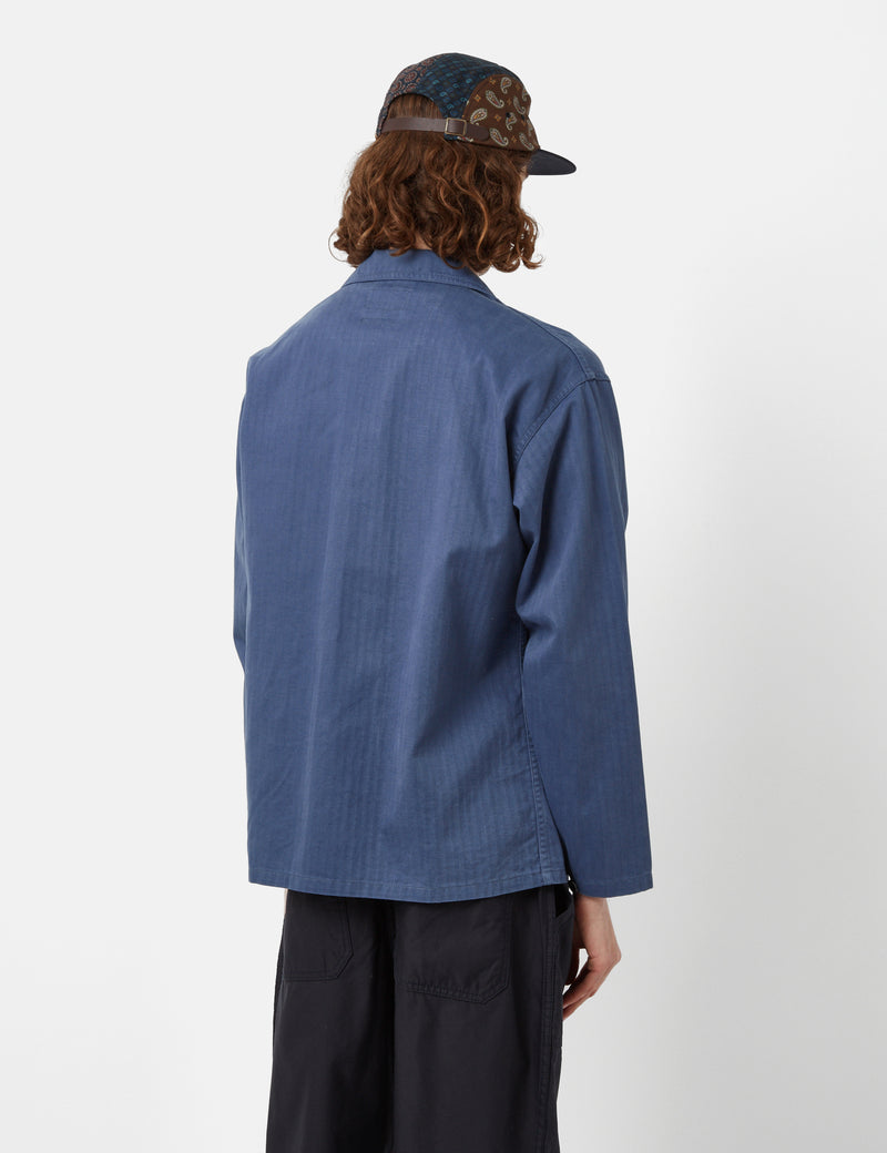 Beams Plus MIL Chore Jacket (Supima Herringbone) - Blue