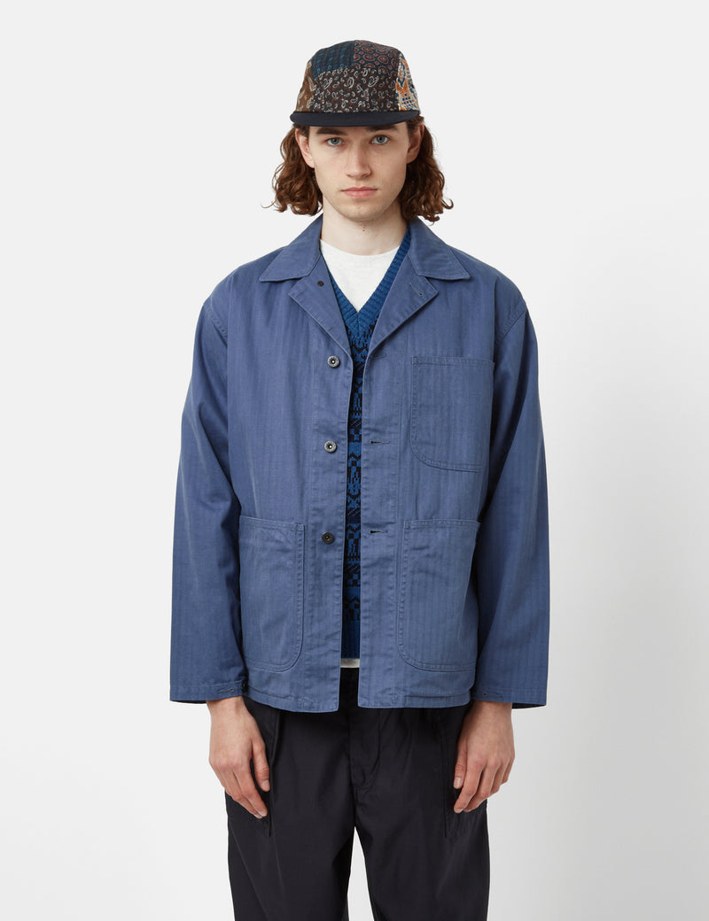 Beams Plus MIL Chore Jacket (Supima Herringbone) - Blue