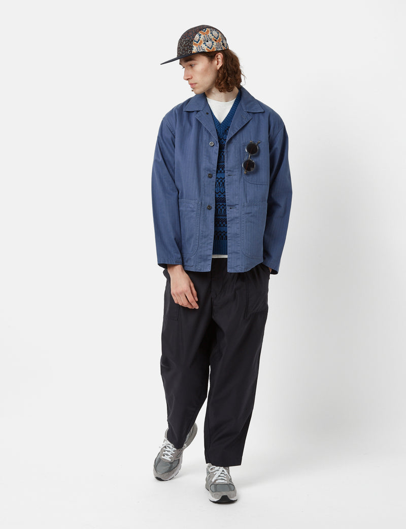 Beams Plus MIL Chore Jacket (Supima Herringbone) - Blue