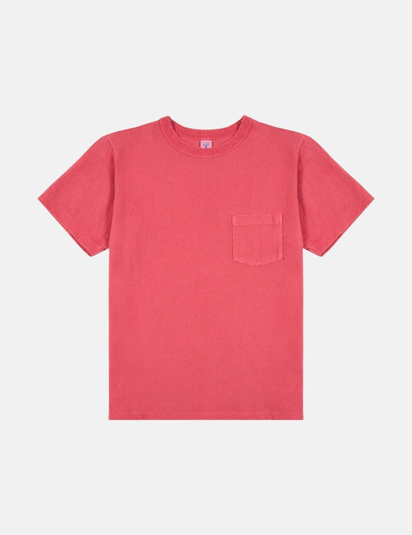 Velva Sheen x Article Pigment Dyed Pocket T-Shirt - Red