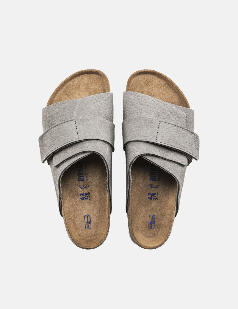 Birkenstock Kyoto Nubuck (Regular, Soft Footbed) - Desert Buck Whale Gray