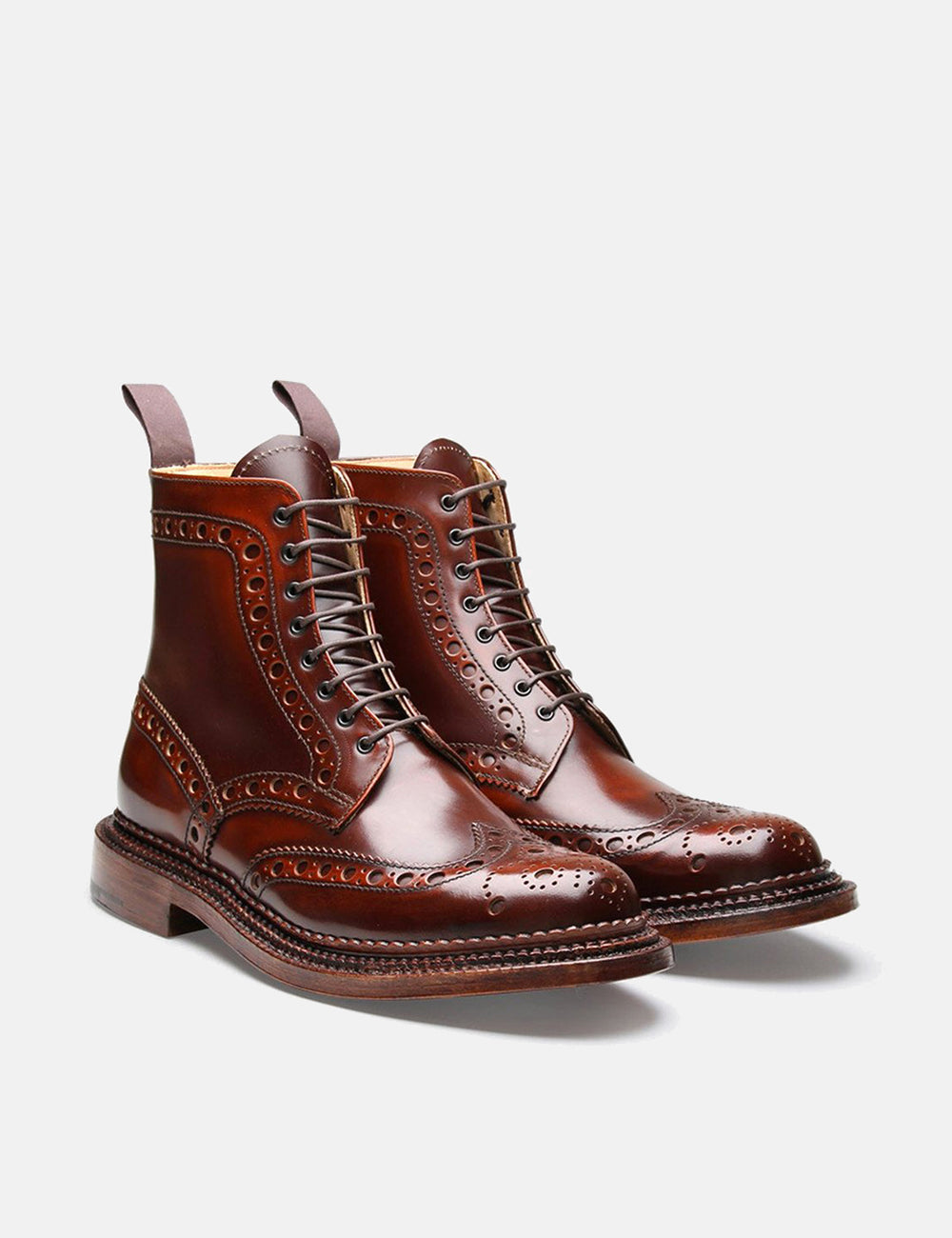 Grenson Triple Welt Fred Boot Mahogany Brown Article