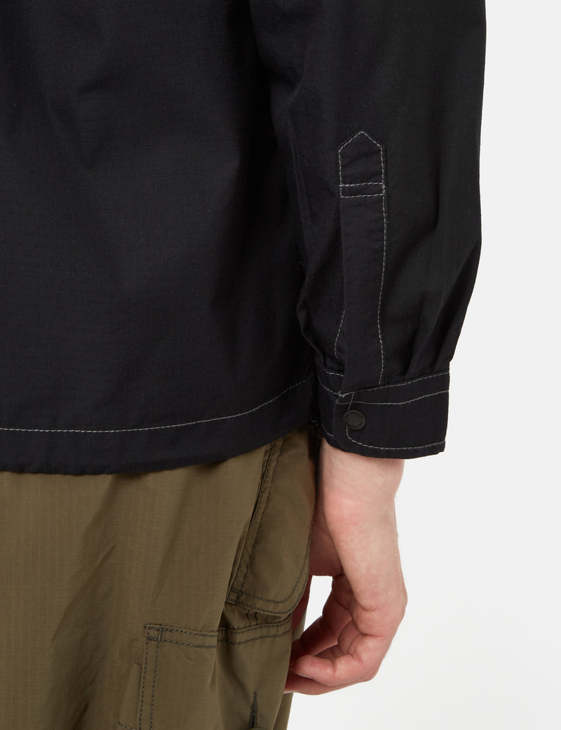 And Wander Dry Rip Shirt Jacket - Black I Article.