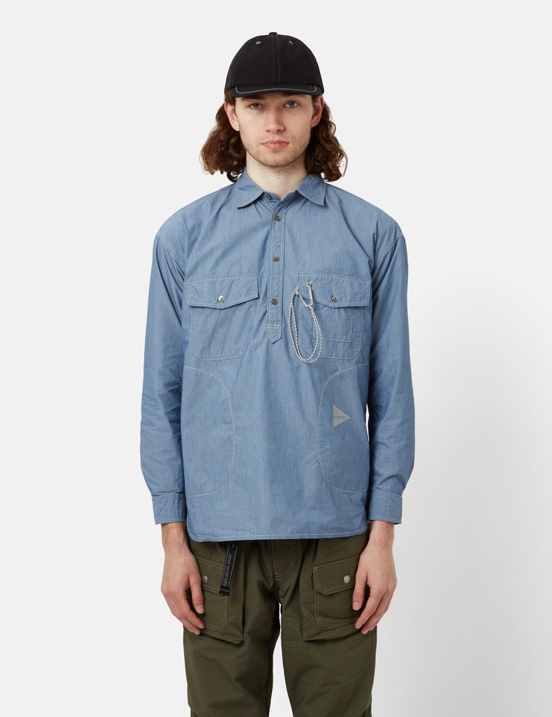 And Wander CORDURA Typewriter Over Shirt - Blue I Article.