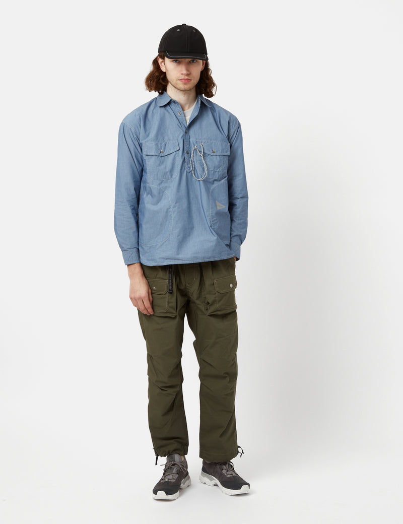 And Wander CORDURA Typewriter Over Shirt - Blue I Article.