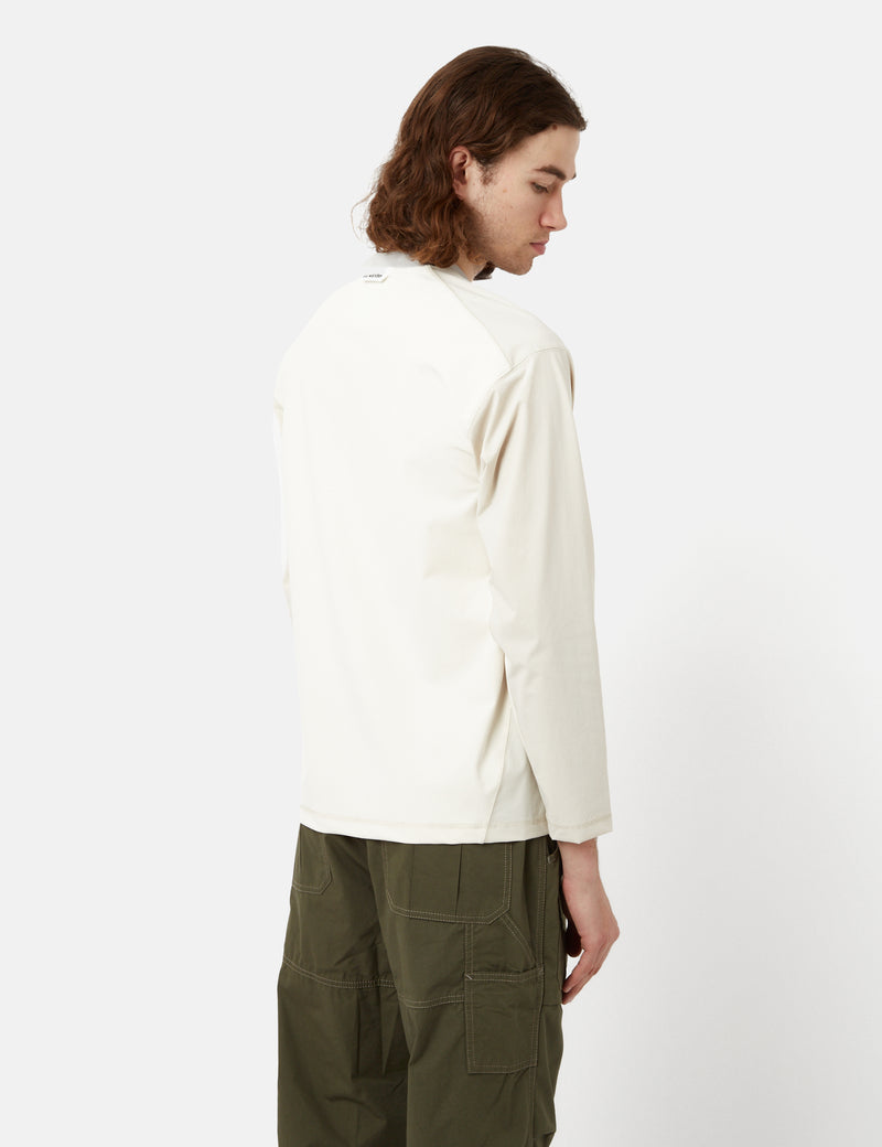 And Wander Cool Touch Pocket Long Sleeve T-Shirt - Beige