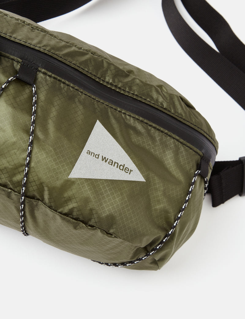 And Wander Sil Sacoche Waist Bag - Khaki Brown