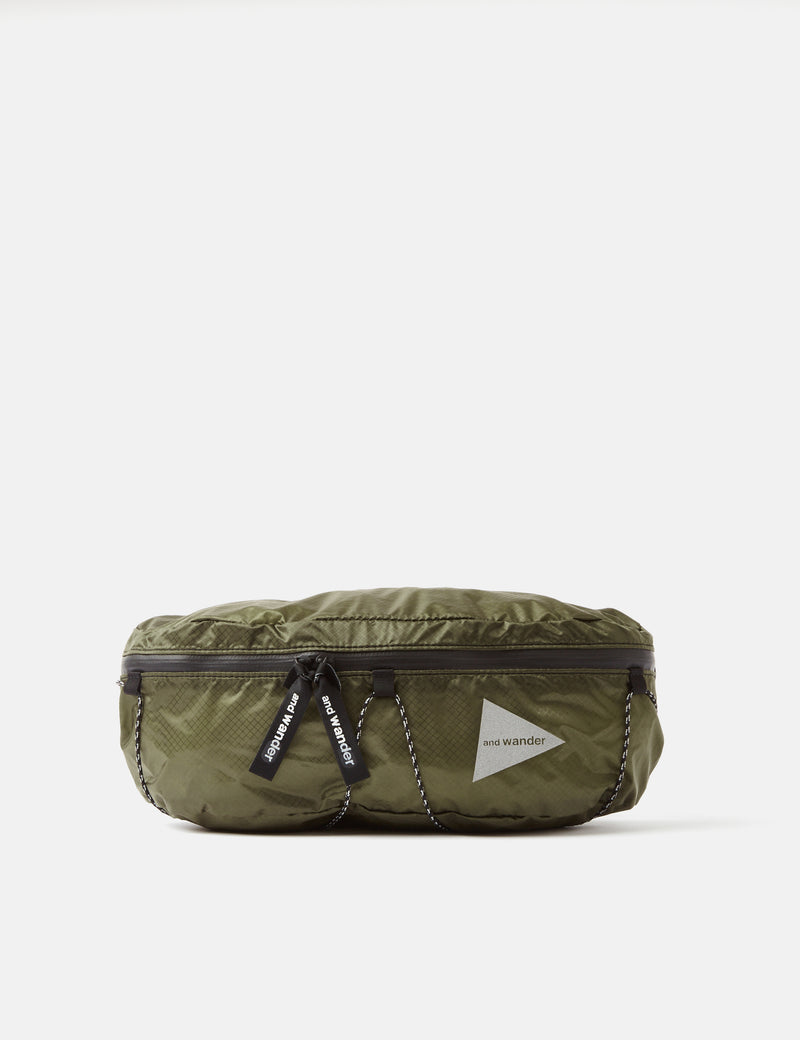 And Wander Sil Sacoche Waist Bag - Khaki Brown