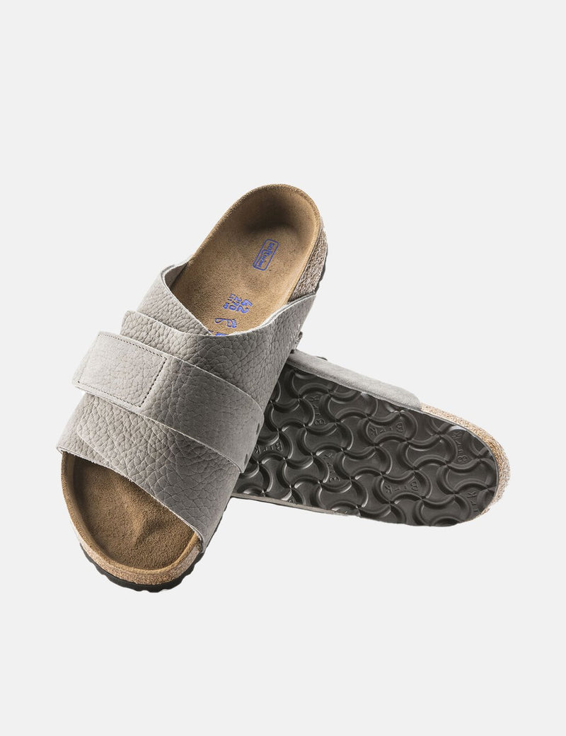 Birkenstock Kyoto Nubuck (Regular, Soft Footbed) - Desert Buck Whale Gray