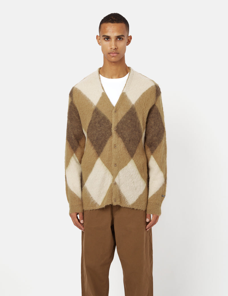 Manastash Aberdeen Kurtigan Argyle Cardigan - Beige I Article.