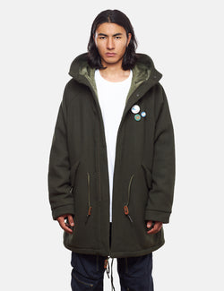 Manteau en queue de poisson avec nœud sans fin Liberaiders - vert olive