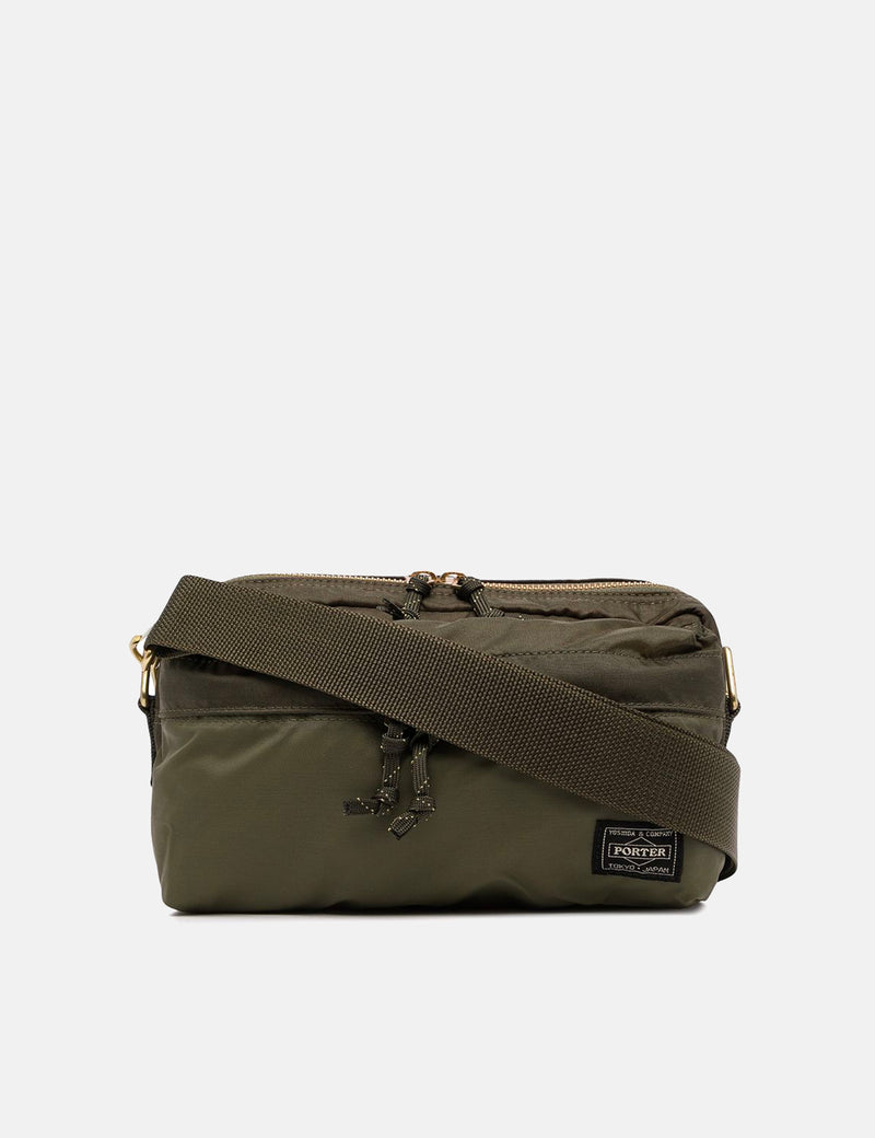 Porter Yoshida & Co Force 2-Way Waist Bag - Olive Green Drab