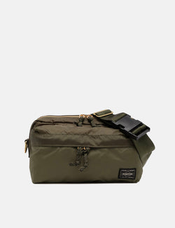 Porter Yoshida & Co Force 2-Way Waist Bag - Olive Green Drab