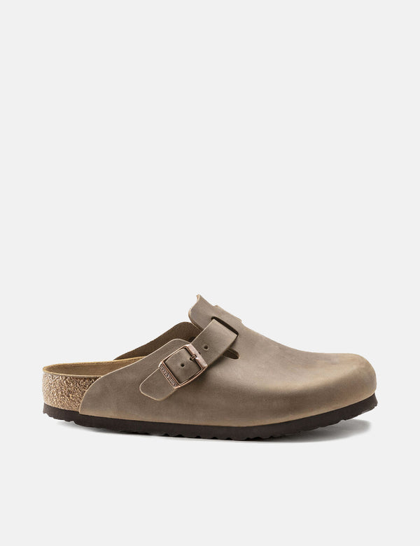 Birkenstock Boston Oiled Leather (Regular) - Tabakbraun