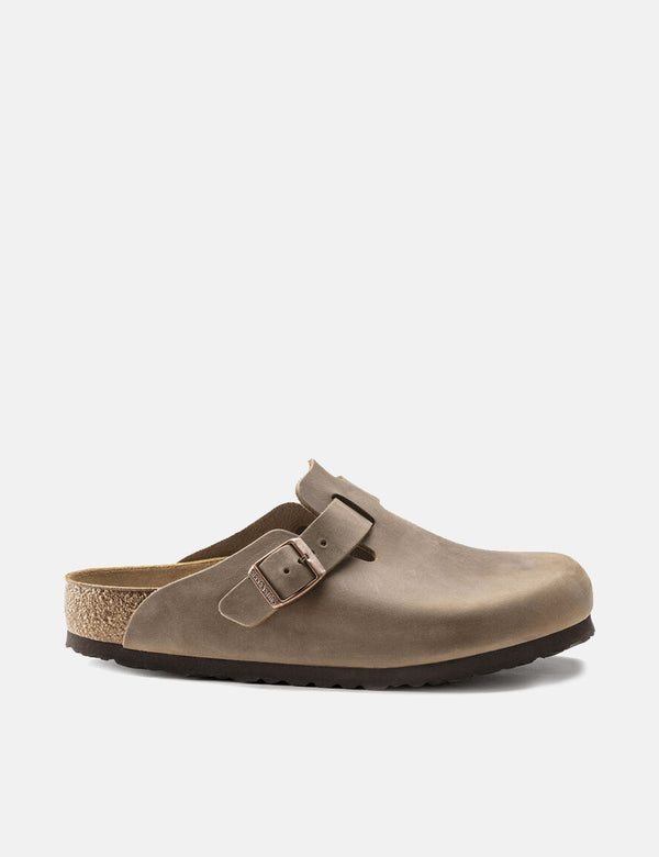 Damen Birkenstock Boston Oiled Leather (Schmal) - Tabacco Brown