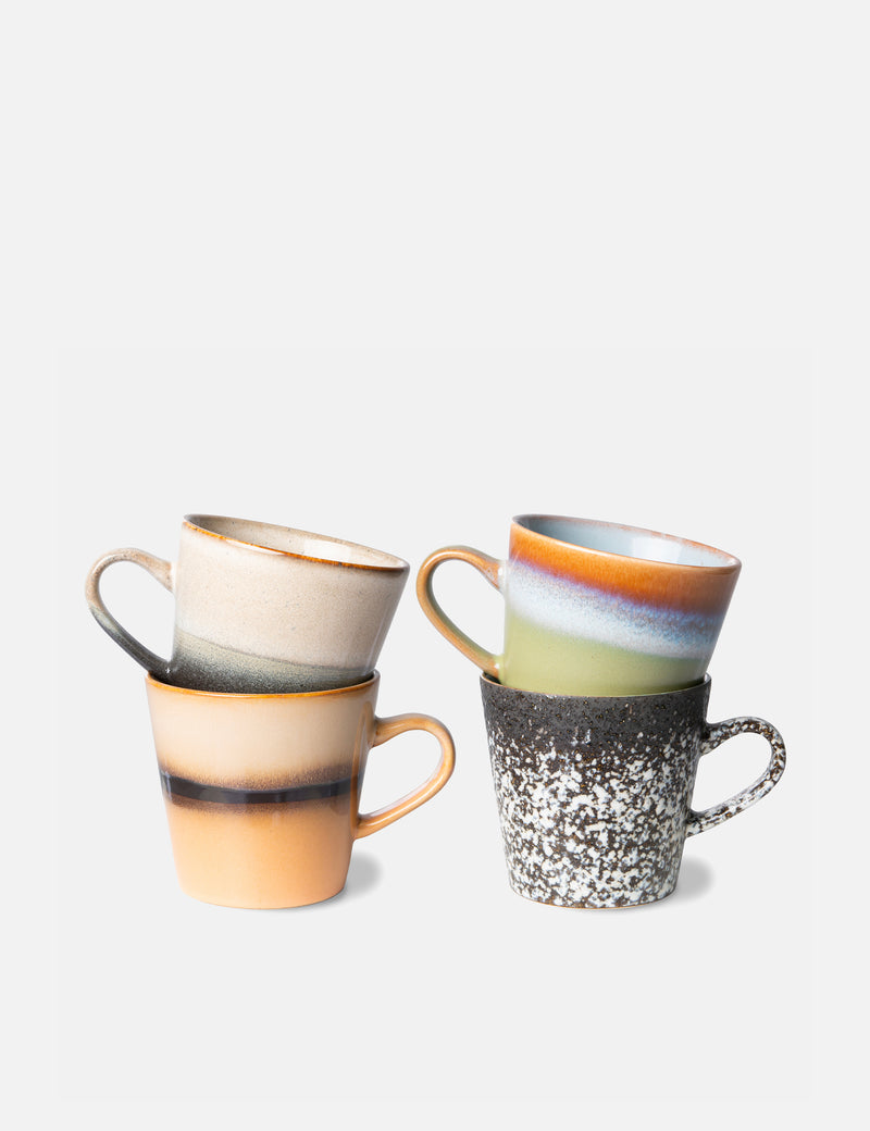 HKliving Tasses Americano des années 70 (Ensemble de 4) - Galileo