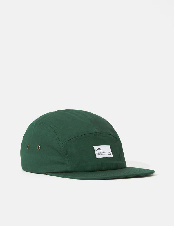 Bhode 5-Panel-Cap (Baumwolltwill) - Waldgrün