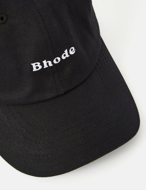 Bhode Embroidered Script Baseball Cap - Black