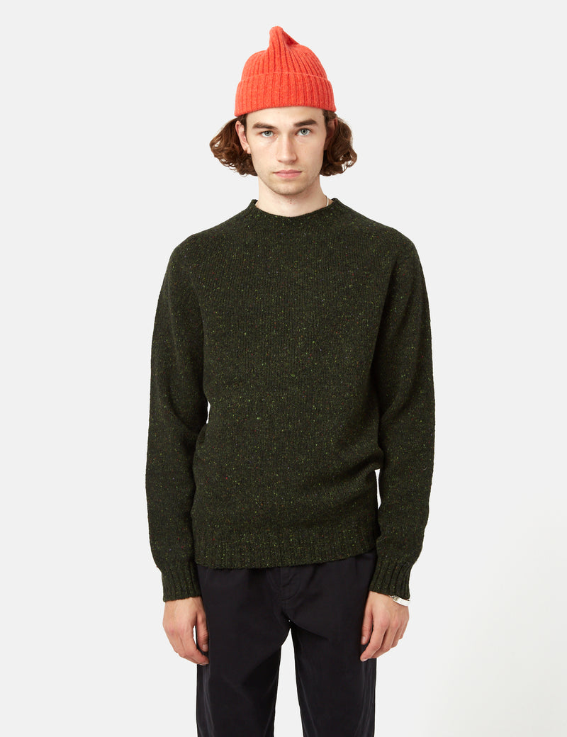 Bhode Lambswool Donegal Jumper (Made in Scotland) - Harris Green