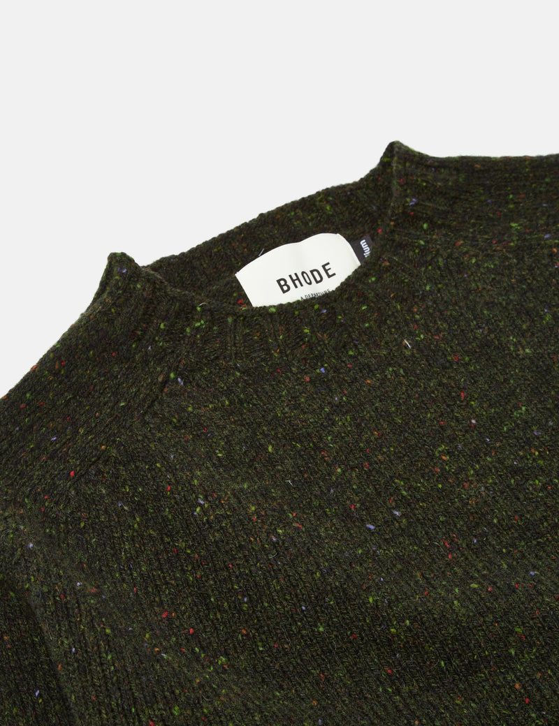 Bhode Lambswool Donegal Jumper (Made in Scotland) - Harris Green