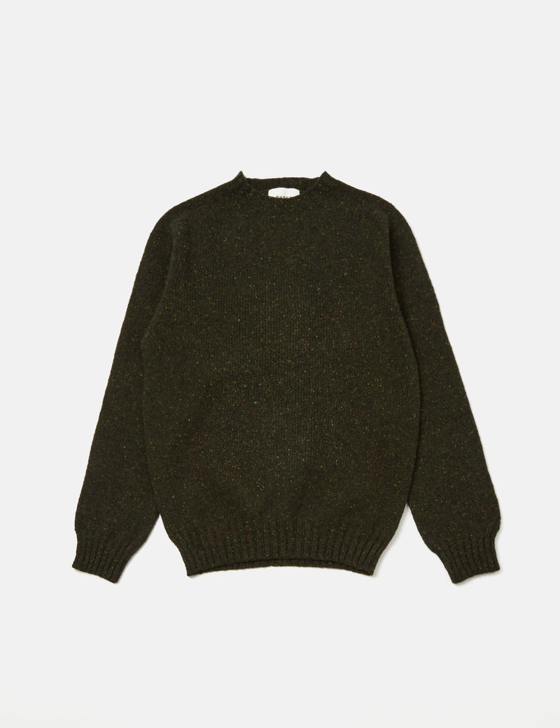 Bhode Lambswool Donegal Jumper (Made in Scotland) - Harris Green