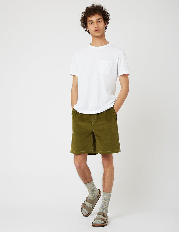 Bhode x Brisbane Moss Cord Shorts ( Bhode ) - Grasgrün