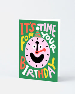 Wrap Magazine It's Time Card - Green