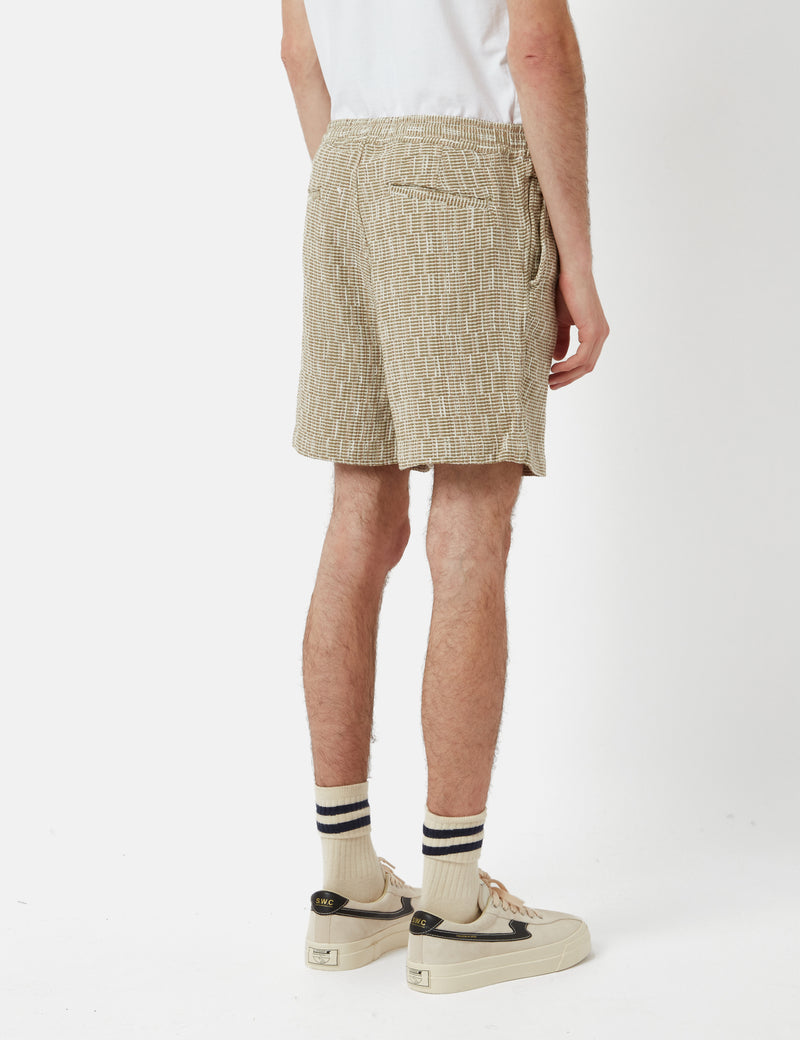 Corridor Rainbow Weave Drawstring Shorts - Army Green