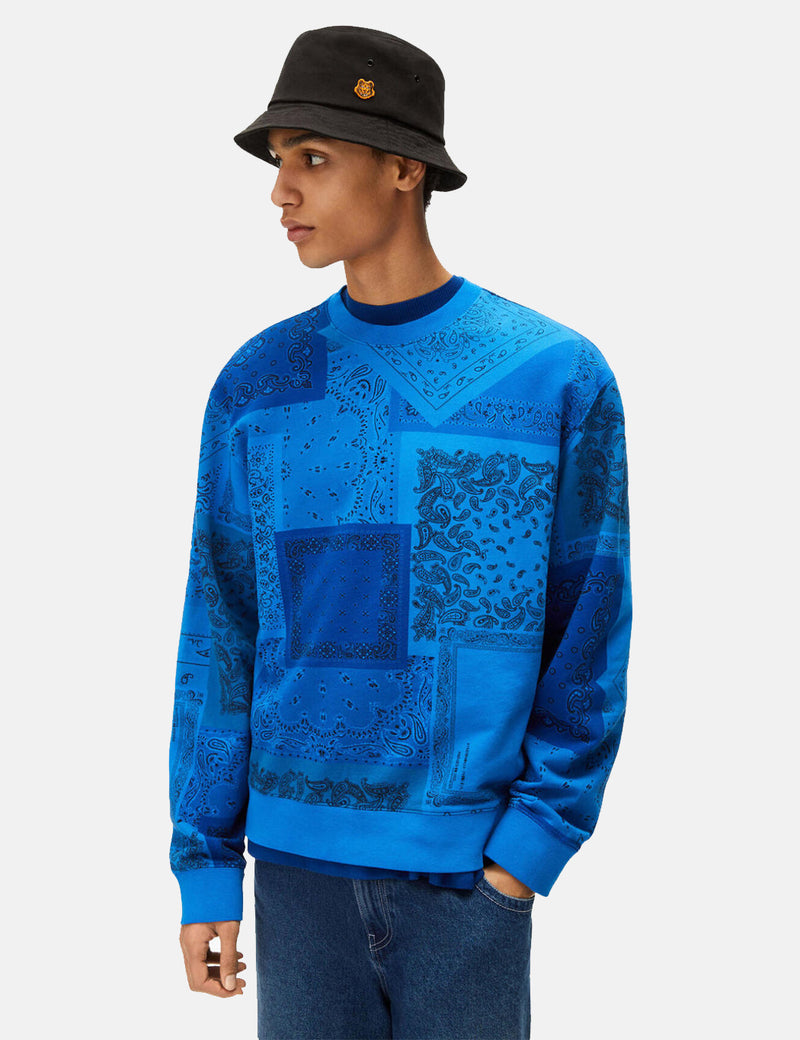 Kenzo blue Bandana Print Sweatshirt