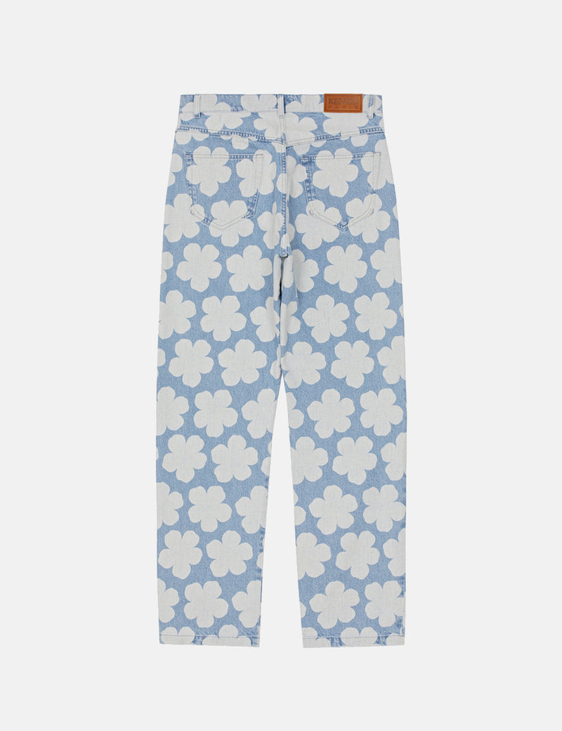 Kenzo Printed Jeans (Loose) - Sky Blue