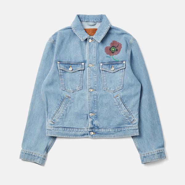 Kenzo 'Poppy' Denim Jacket - Sky Blue I Article.