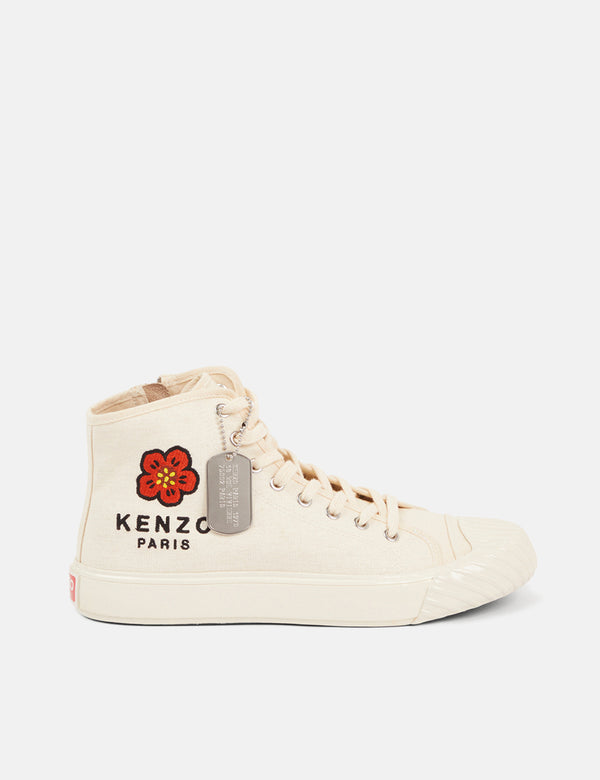 Kenzo Kenzoschool High-Top Trainers - Cream White