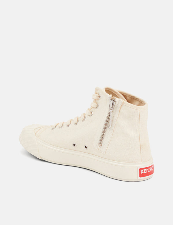 Kenzo Kenzoschool High-Top Trainers - Cream White