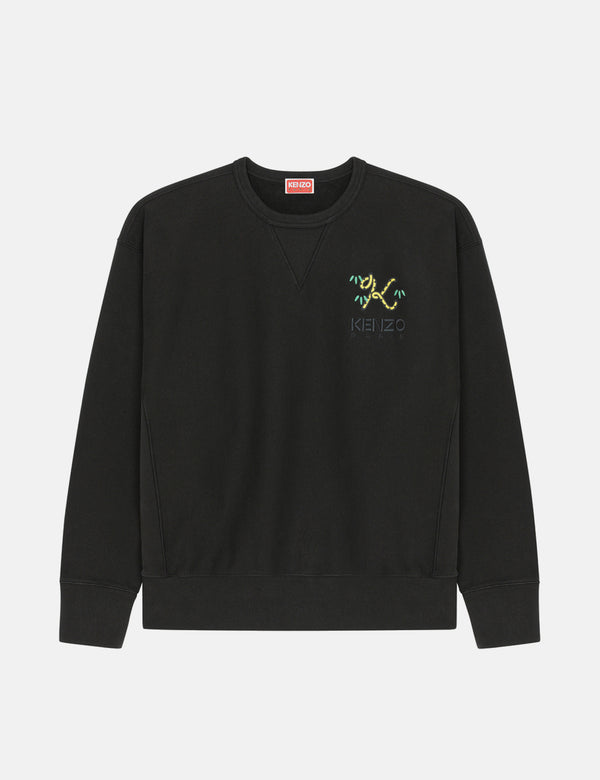 Kenzo 'Tiger Tail K' Oversize-Sweatshirt - Schwarz