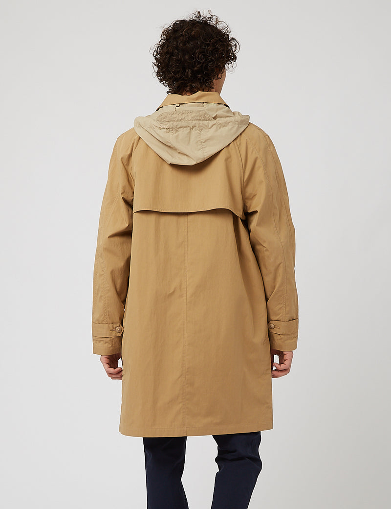 Folk Hooded Mac - Tan