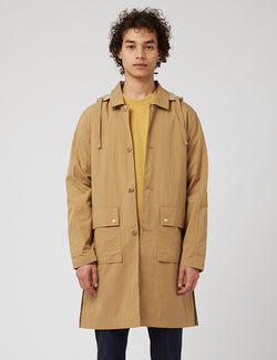 Folk Hooded Mac - Tan