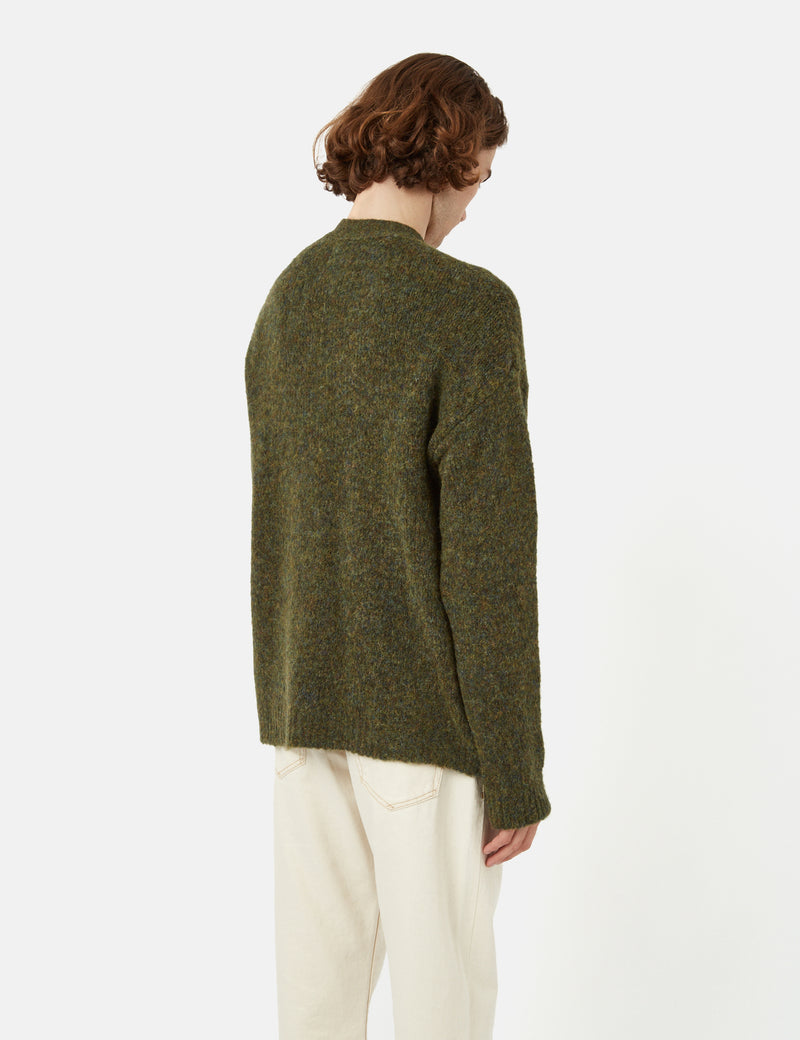 Folk Signal Cardigan - Olive Green