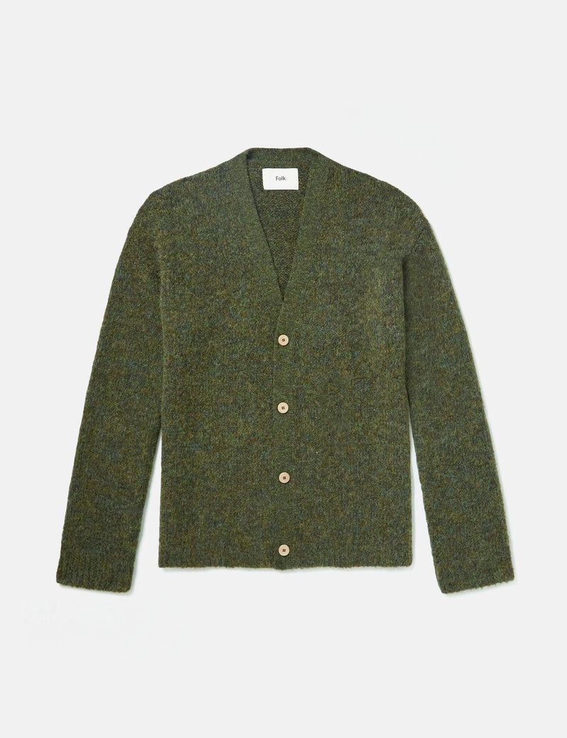 Folk Signal Cardigan - Olive Green