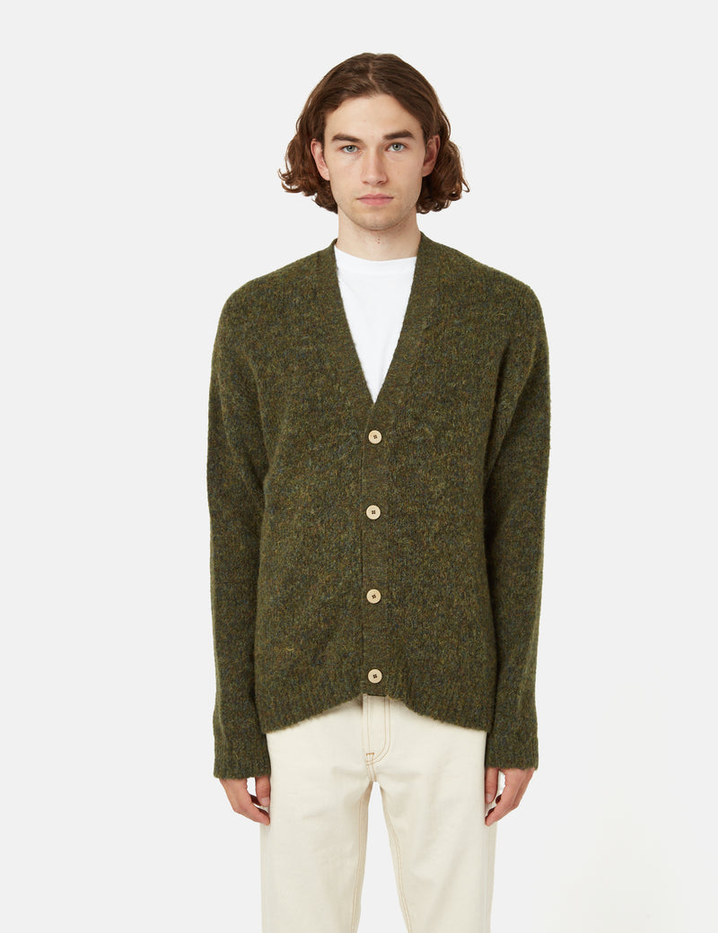 Folk Signal Cardigan - Olive Green