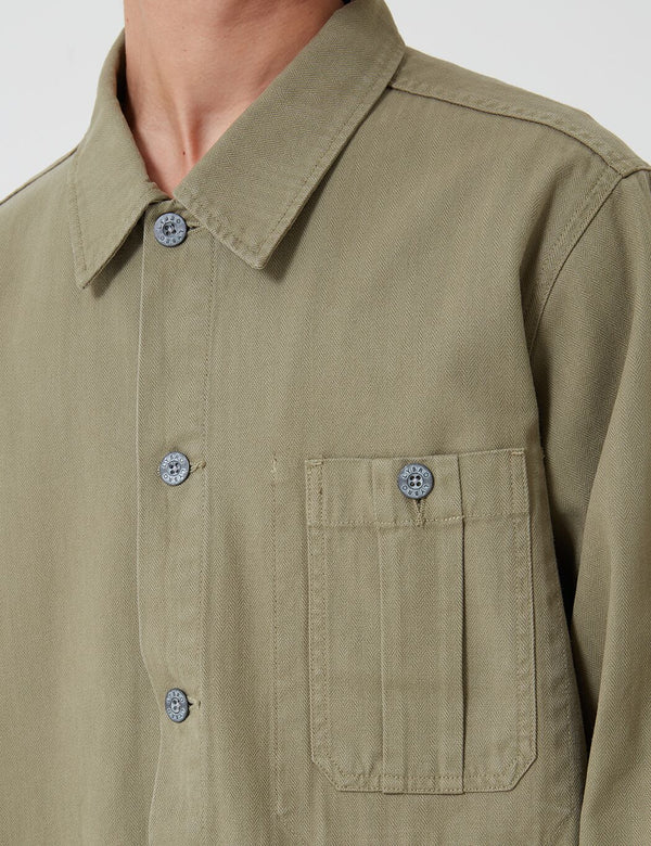 Veste Nigel Cabourn British Army (Coton Herringbone) - Vert Armée