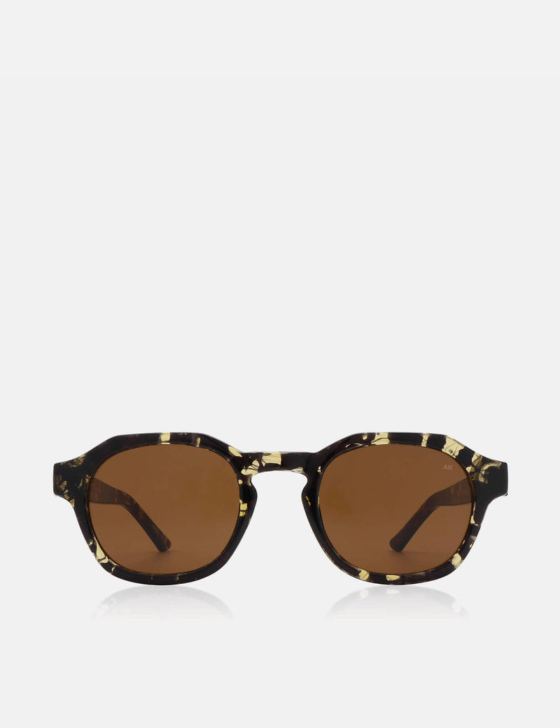 Lunettes de soleil Zan A. Kjaerbede - Noir/Transparent Jaune