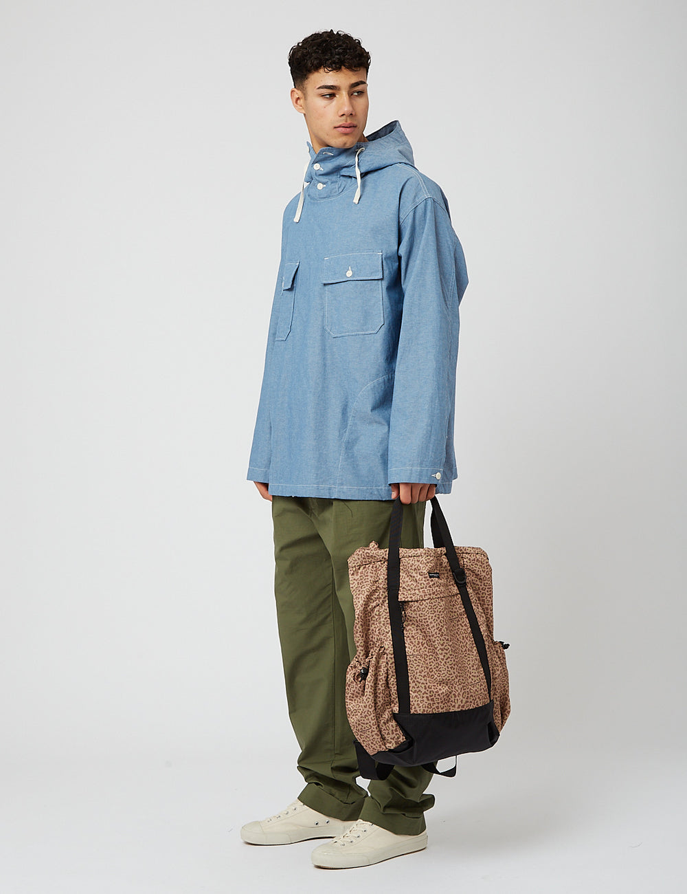 Engineered Garments Cagoule Shirt (Chambray) - Light Blue I Article.