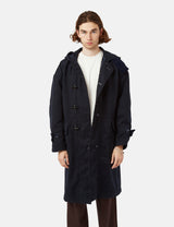 Engineered Garments Oversized Fireman Duffle Coat - Dark Navy