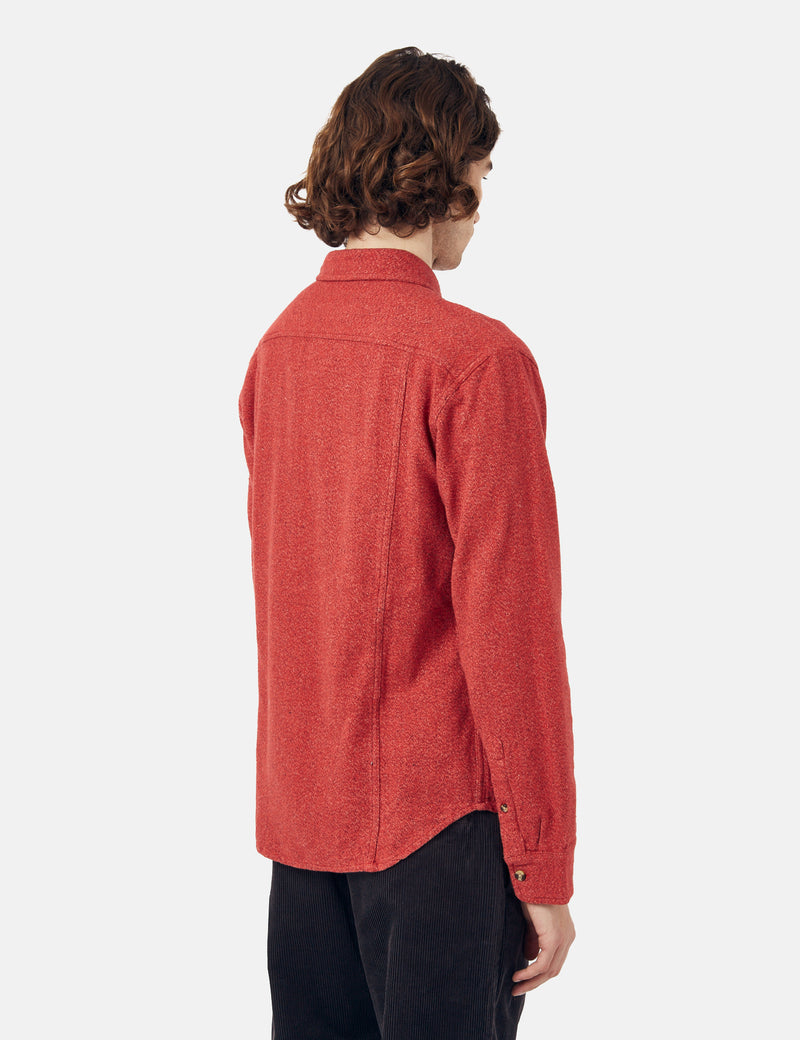 Corridor Recycled Flannel Shirt - Red